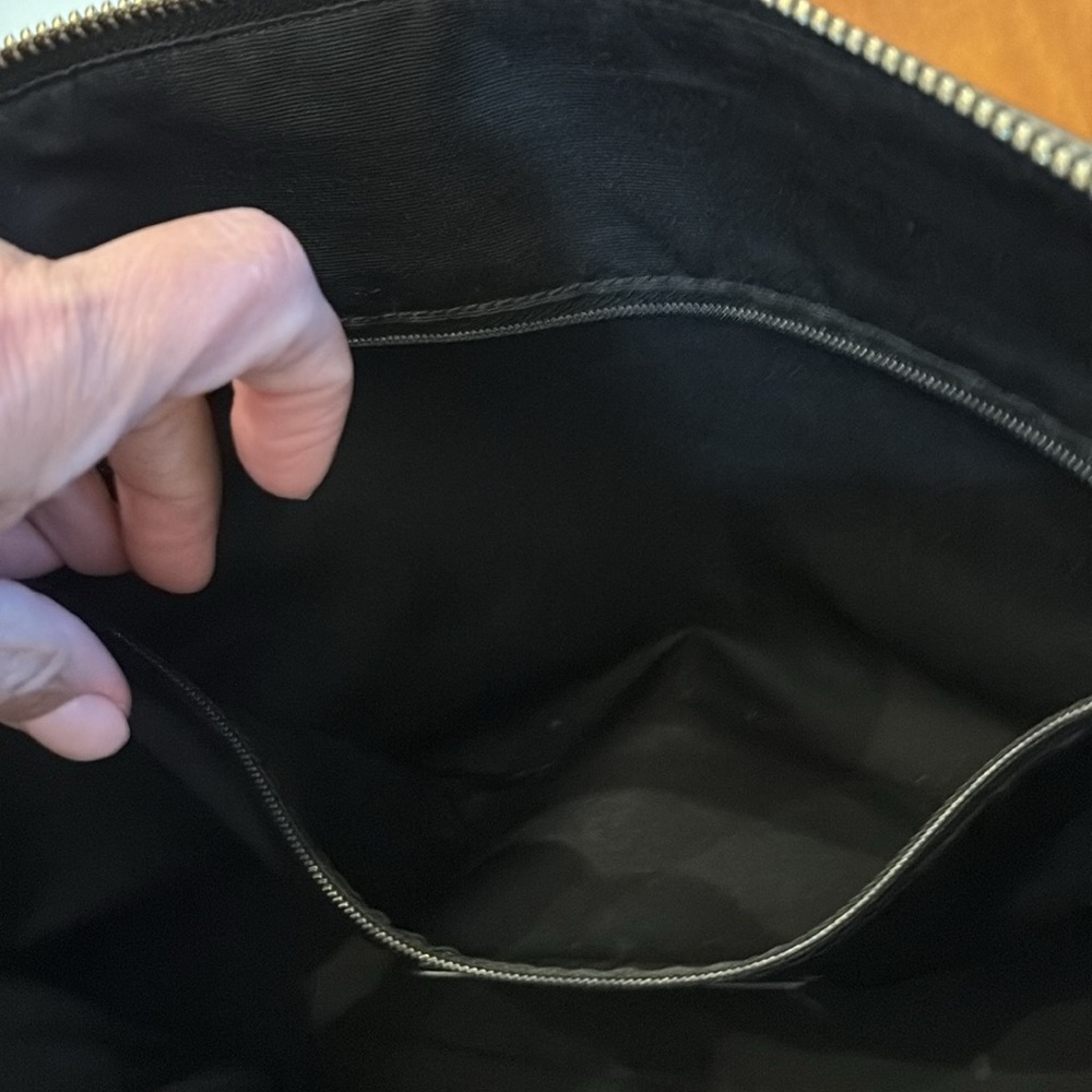 Coach Black Leather Tote with Signature Design - Picture 16 of 17